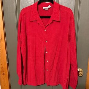Chico's Red Button Down Shirt